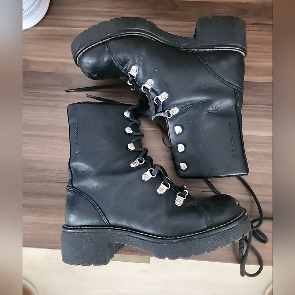 Harley Davidson 81110 Leather Motorcycle Boot Women - Sz 7